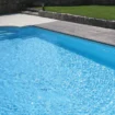 Pool-Folie in hellblauer Farbe, geeignet für Elbe Pools, 2 Meter breit, 25 Meter lang.