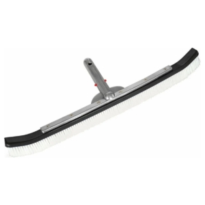Nylon-Wandbürste zur Poolreinigung, 60 cm, schwarz und silber.