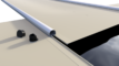 Sicherheitsabdeckung "Segment" beige für Pools, pro m², mit einfach zu bedienendem Verschluss.