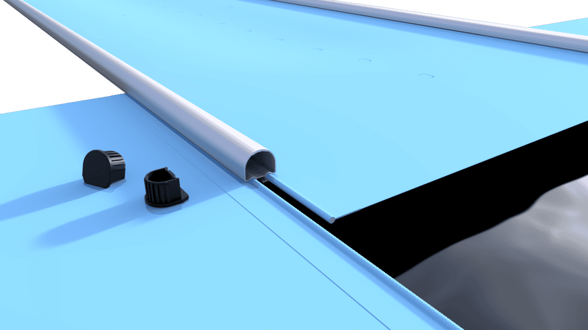 Blaue Sicherheitsabdeckung für Pools, pro m².