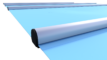 Blaue Sicherheitsabdeckung "Segment" für Pools, pro m².