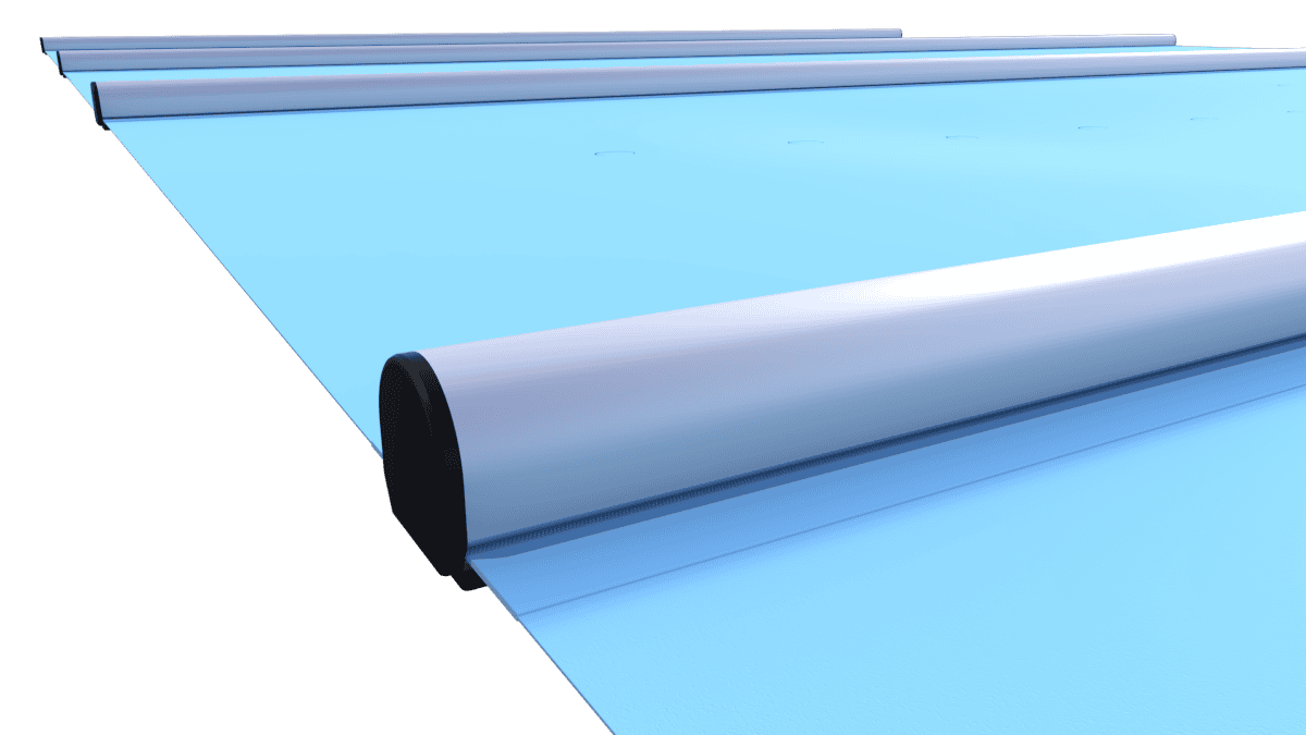 Blaue Sicherheitsabdeckung "Segment" für Pools, pro m².