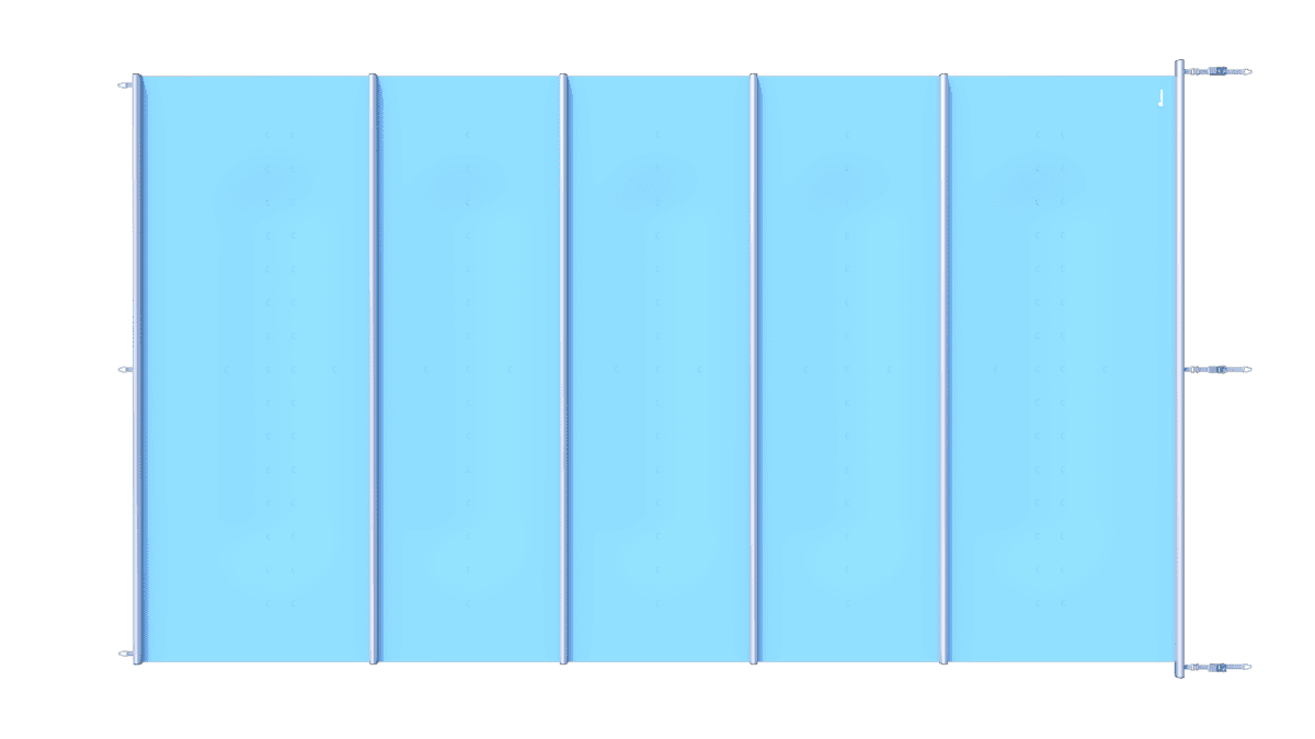 Blaue Sicherheitsabdeckung "Segment" für Pools, pro m².