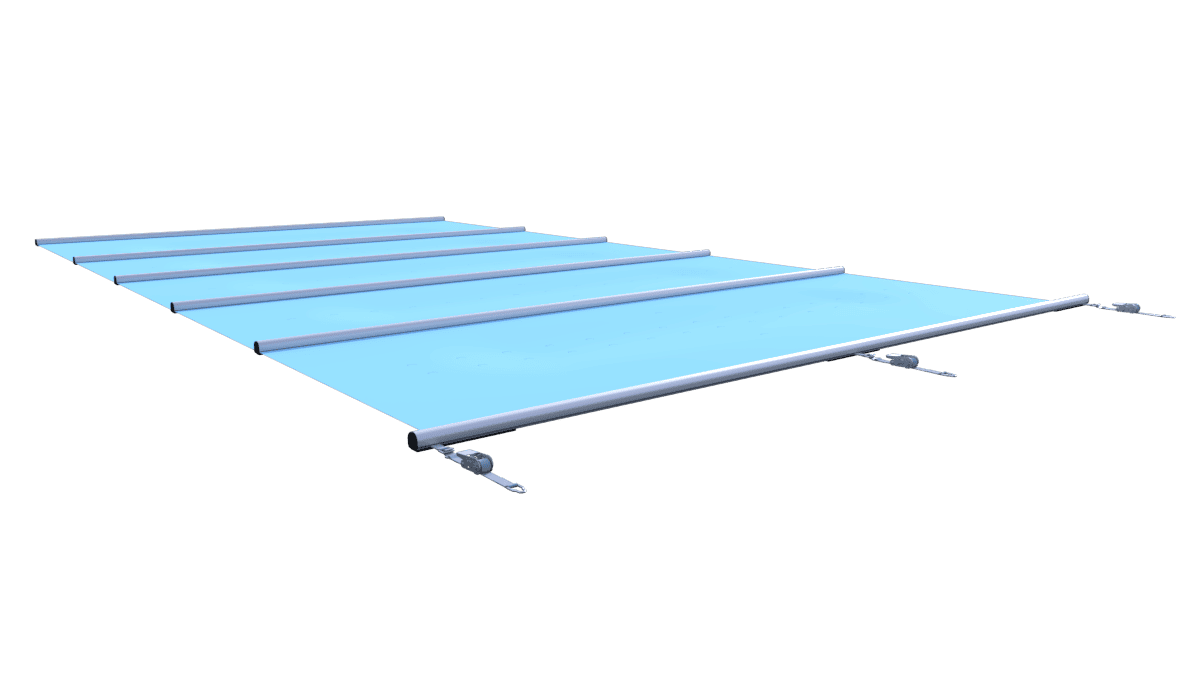 Blaue Sicherheitsabdeckung "Segment" für Pools, pro m².