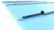 Blaue Sicherheitsabdeckung "Extra Top" für Pools, pro m².