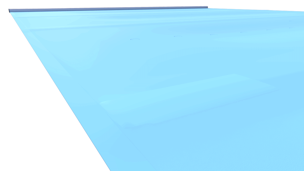 Blaue Sicherheitsabdeckung "Extra Top" für Pools, pro m².