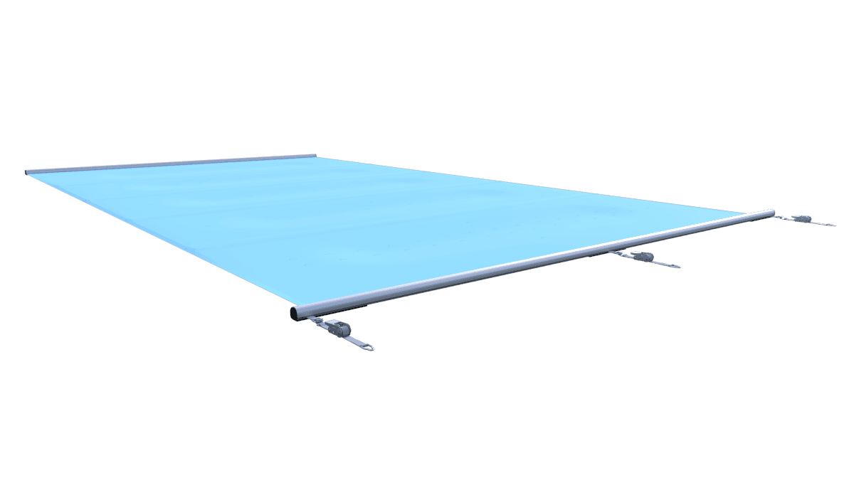 Blaue Sicherheitsabdeckung "Extra Top" für Pools, pro m².