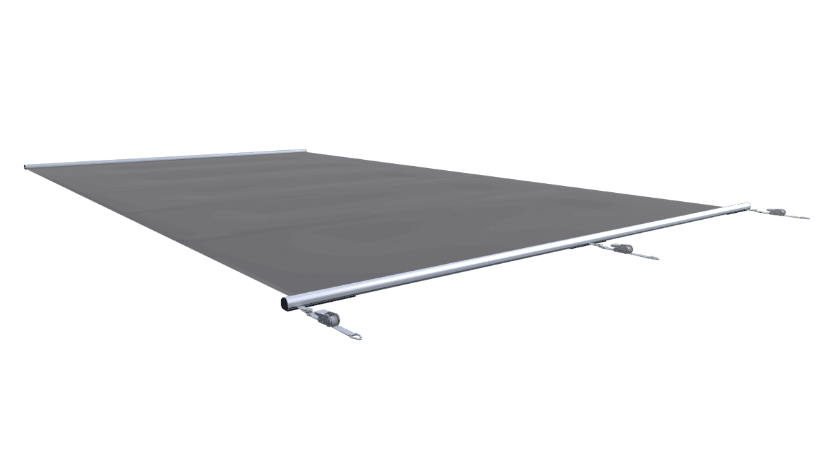 Dunkelgraue Sicherheitsabdeckung "Extra Top" für Pools, pro m².