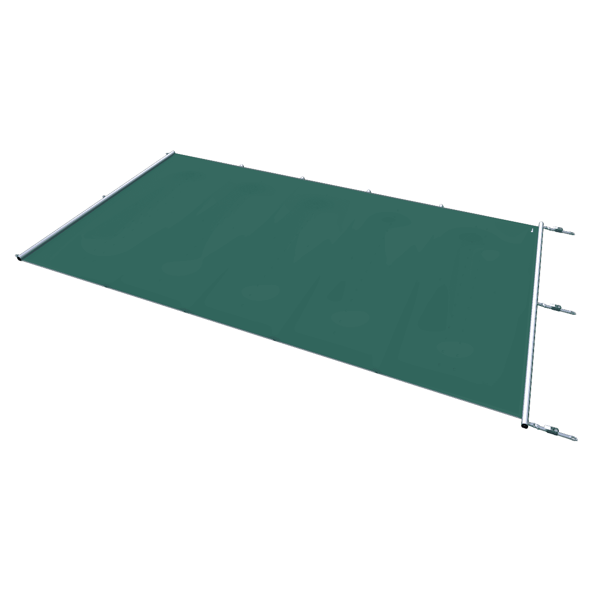 Sicherheitsabdeckung "Extra Top" grün für Pools, pro m², mit stabilen Befestigungssystemen.
