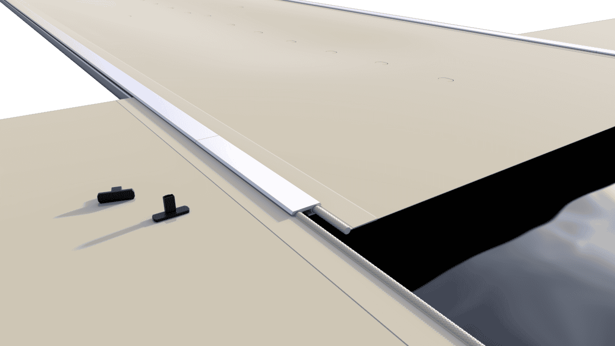 Sicherheitsabdeckung Flat in Beige für Pools, pro m², mit sicherer und langlebiger Verarbeitung.