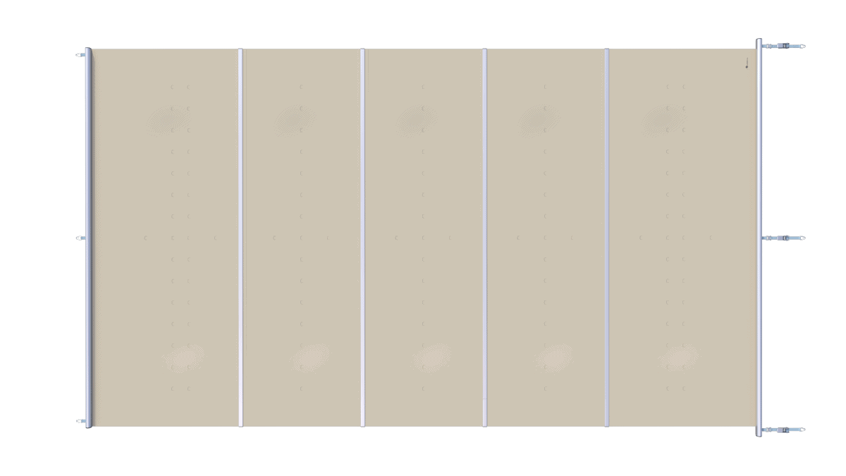 Sicherheitsabdeckung für Pools, Beigefarbe, flaches Design, pro m² erhältlich.