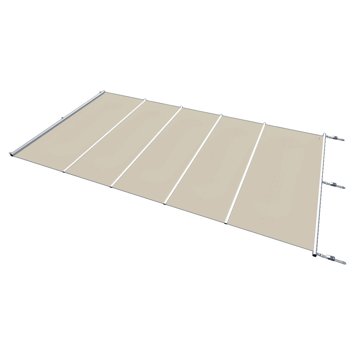 Sicherheitsabdeckung für Pool, Farbe Beige, pro m².