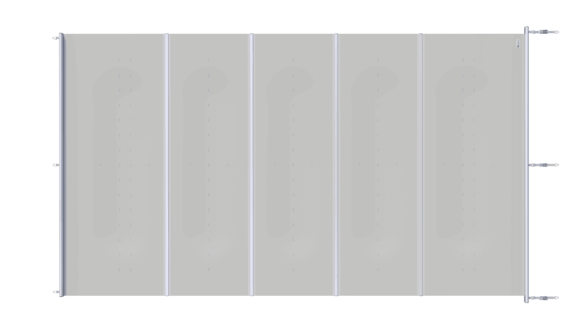 Sicherheitsabdeckung für Pools, hellgrau, flache Ausführung, pro m².
