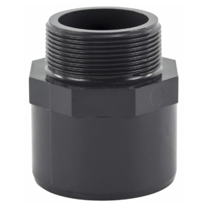 Übergangsstück 10 bar 50/40mm für Poolrohre, geeignet für wasserdichte Verbindungen.
