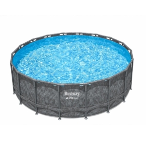 Schwimmpool Bestway APX 365 mit Sandfilterpumpe und Zubehör.