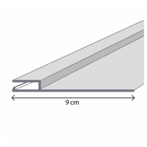 Bodenprofil für Pool, 9 cm breit, geeignet für Poolfüllungen.