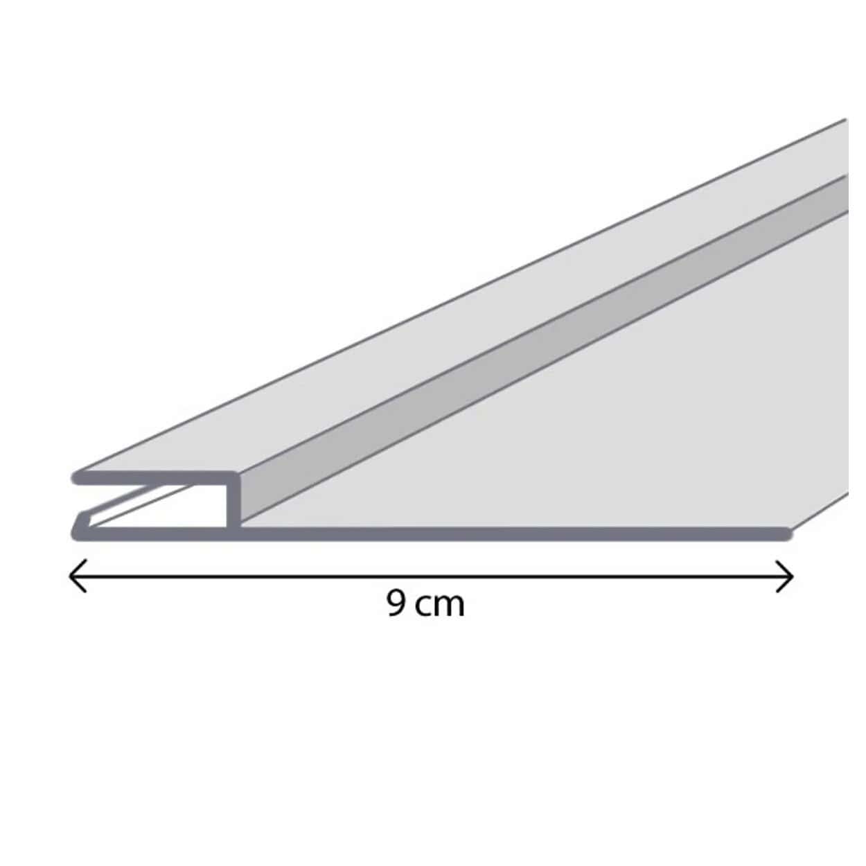 Bodenprofil für Pool, 9 cm breit, geeignet für Poolfüllungen.