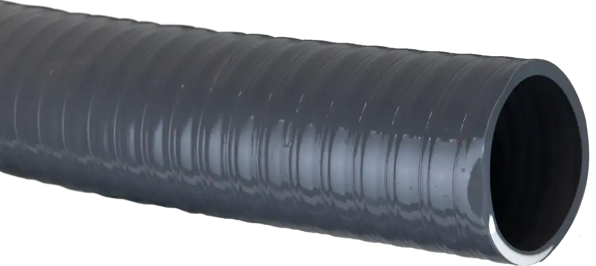 Flexibler PVC-Schlauch mit 63 mm Durchmesser, 50 Meter lang, ideal für Pool- und Gartenbauanwendungen.