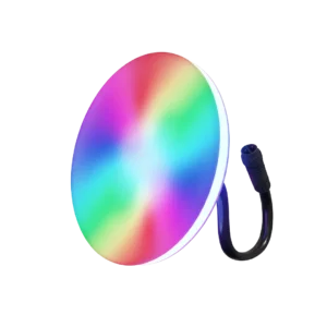 Beleuchtete Poolbeleuchtung mit RGB-Farben, 100 mm Durchmesser, ideal für stimmungsvolle Poolbeleuchtung.
