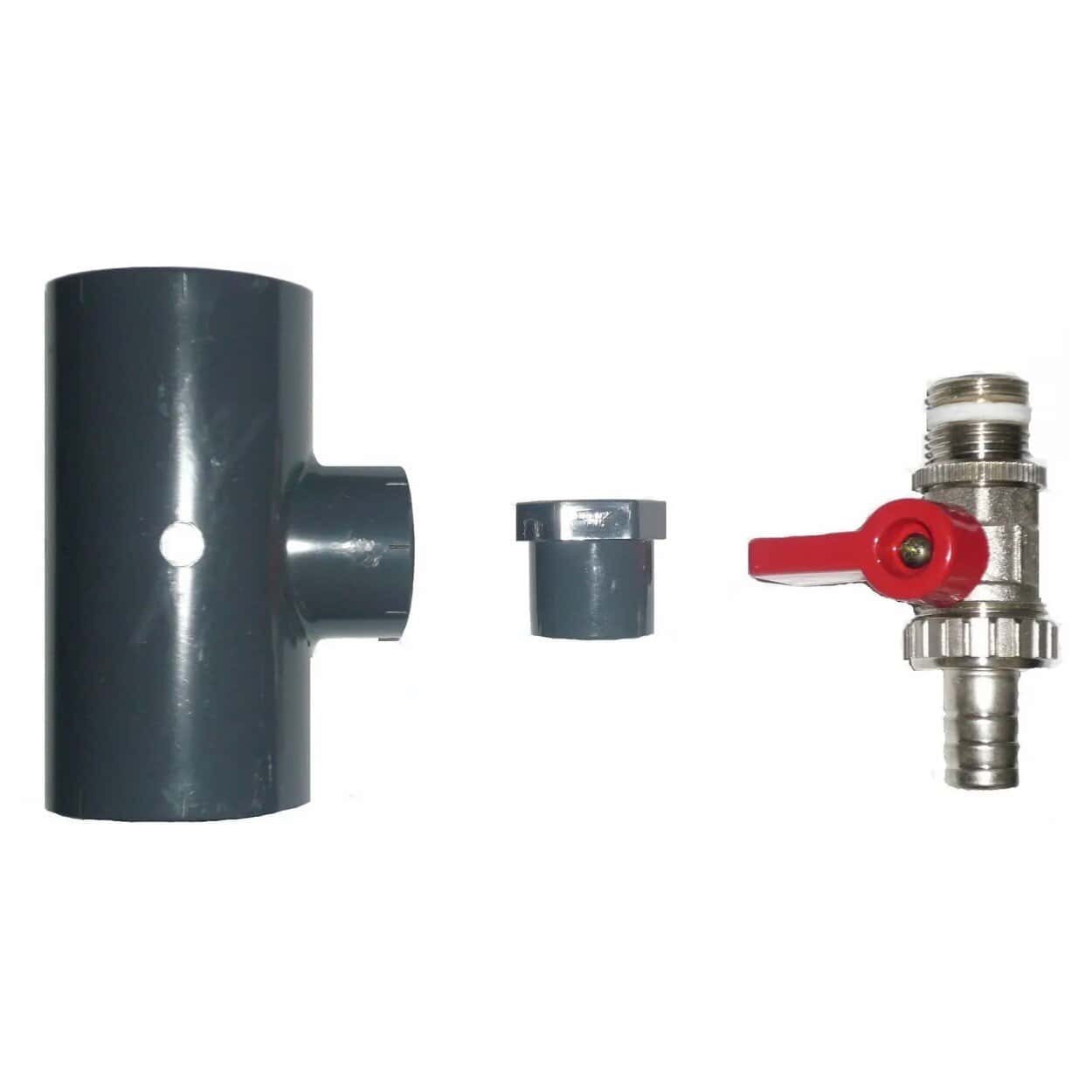 Set für Ablasshahn und PVC-Rohre - 50 mm