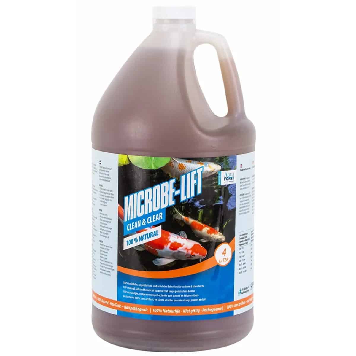 Microbe-Lift Clean & Clear Wasserpflege für klares Teichwasser, 4 Liter.