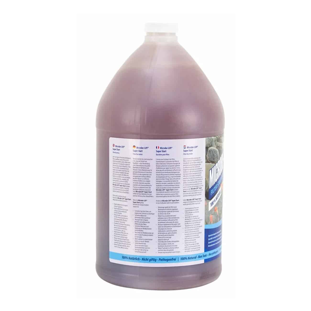 Microbe-Lift Super Start Bakterien in 4L-Flasche zur Poolwasserpflege.