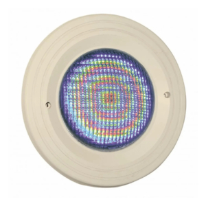 LED-Poolleuchte mit buntem Licht und Einbauset für Sand-/Beige-Pools.