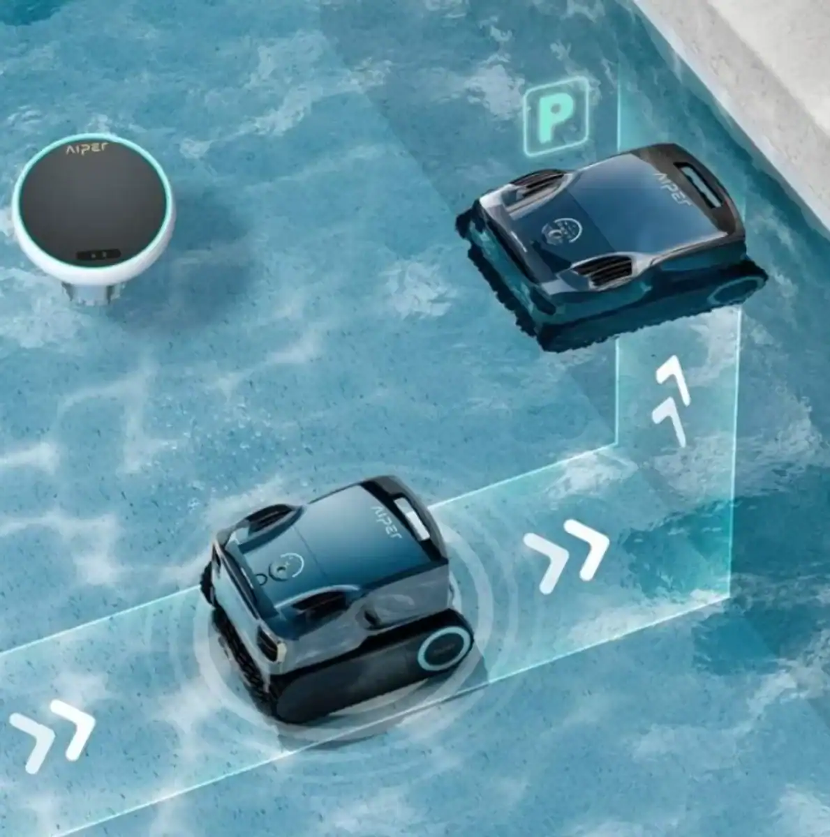 Poolroboter zur Reinigung des Pools mit automatischer Navigation.