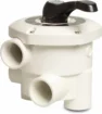 Praher 6-Wege-Ventil 1,5" für Sidemount-Sandfilter, geeignet für Poolanlagen.