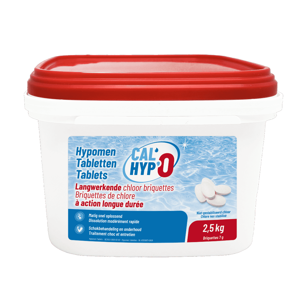Pool-Chlortabletten für sauberes und sicheres Schwimmwasser, 2,5 kg.