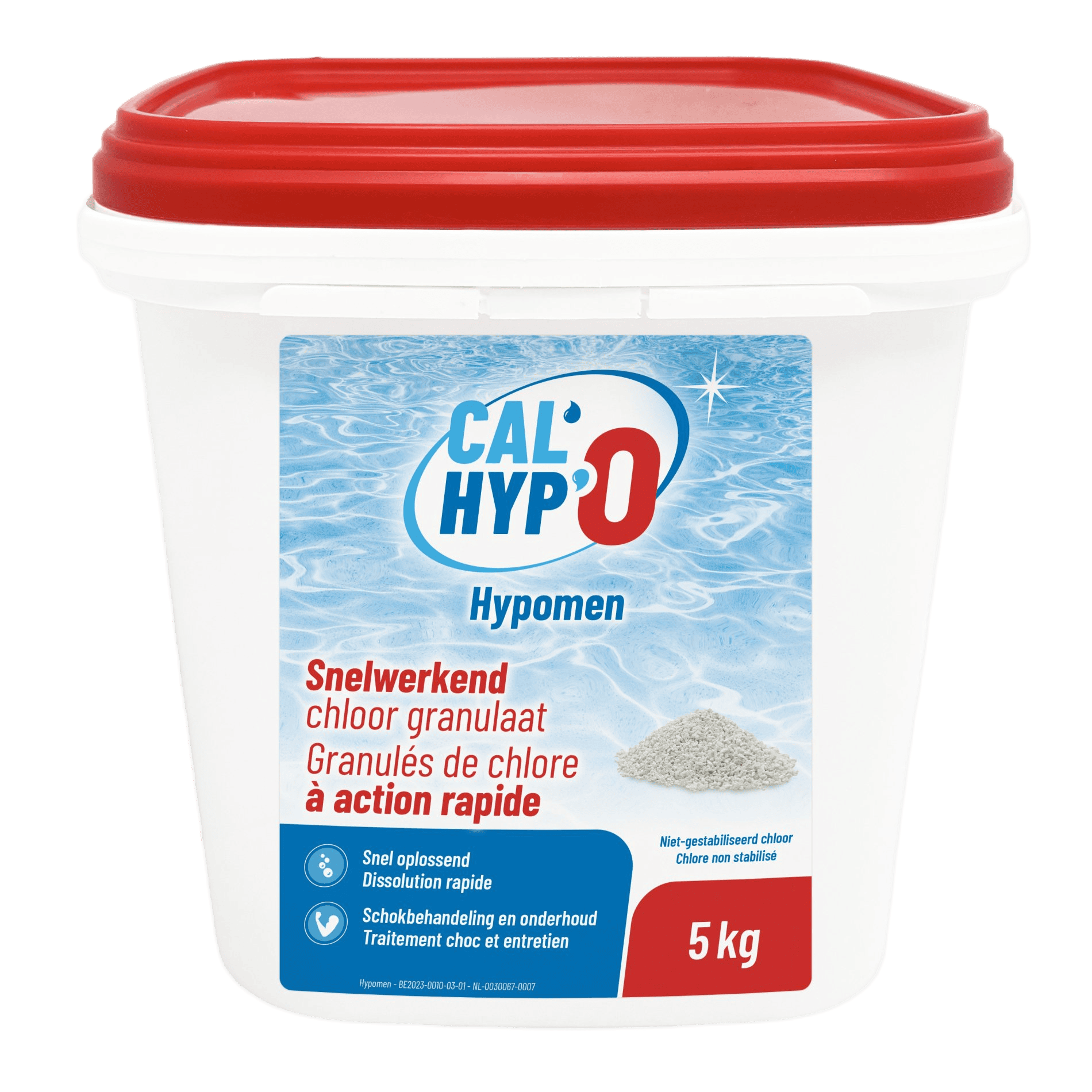 Cal-Hypo 0 Chlorgranulat zum schnellen und effektiven Hinzufügen von Chlor zu Pools.