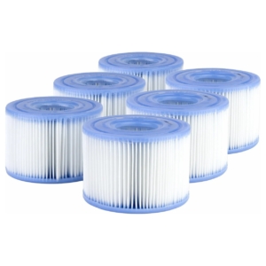Set mit 6 Poolfilterpatronen für sauberes Wasser und optimale Filtration.