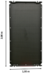 Sonnenkollektor für die Poolheizung, 16 m², schwarz, mit Perforationen.