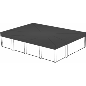 Abdeckung rechteckiger Pool 550 x 350 cm (Abdeckungsgröße 610 x 410)