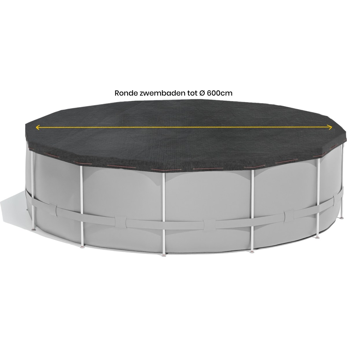 Abdeckung für rundes Pool 600 cm (Abdeckungsgröße 660)