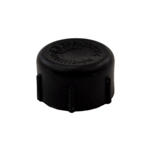 Schwarze Poolfilterkappe für Filteranlage und Poolpflege.