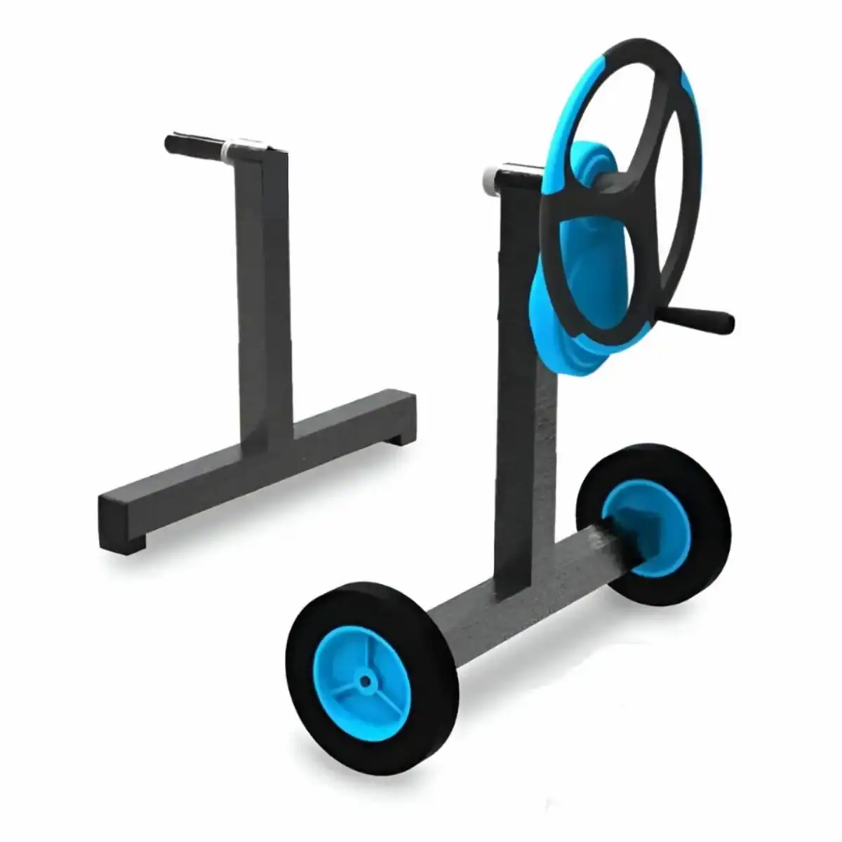Schwimmtrainer mit Rädern und Lenker, ideal für Schwimmtraining und Übungen zu Hause oder im Pool.