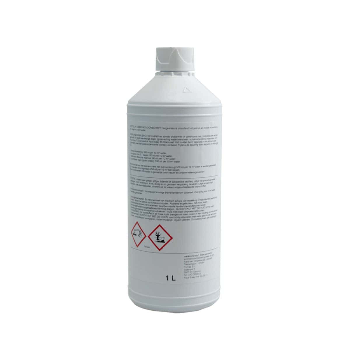 Sicheres Poolreinigungsmittel in einer 1-Liter-Flasche, geeignet für die Reinigung und Pflege.