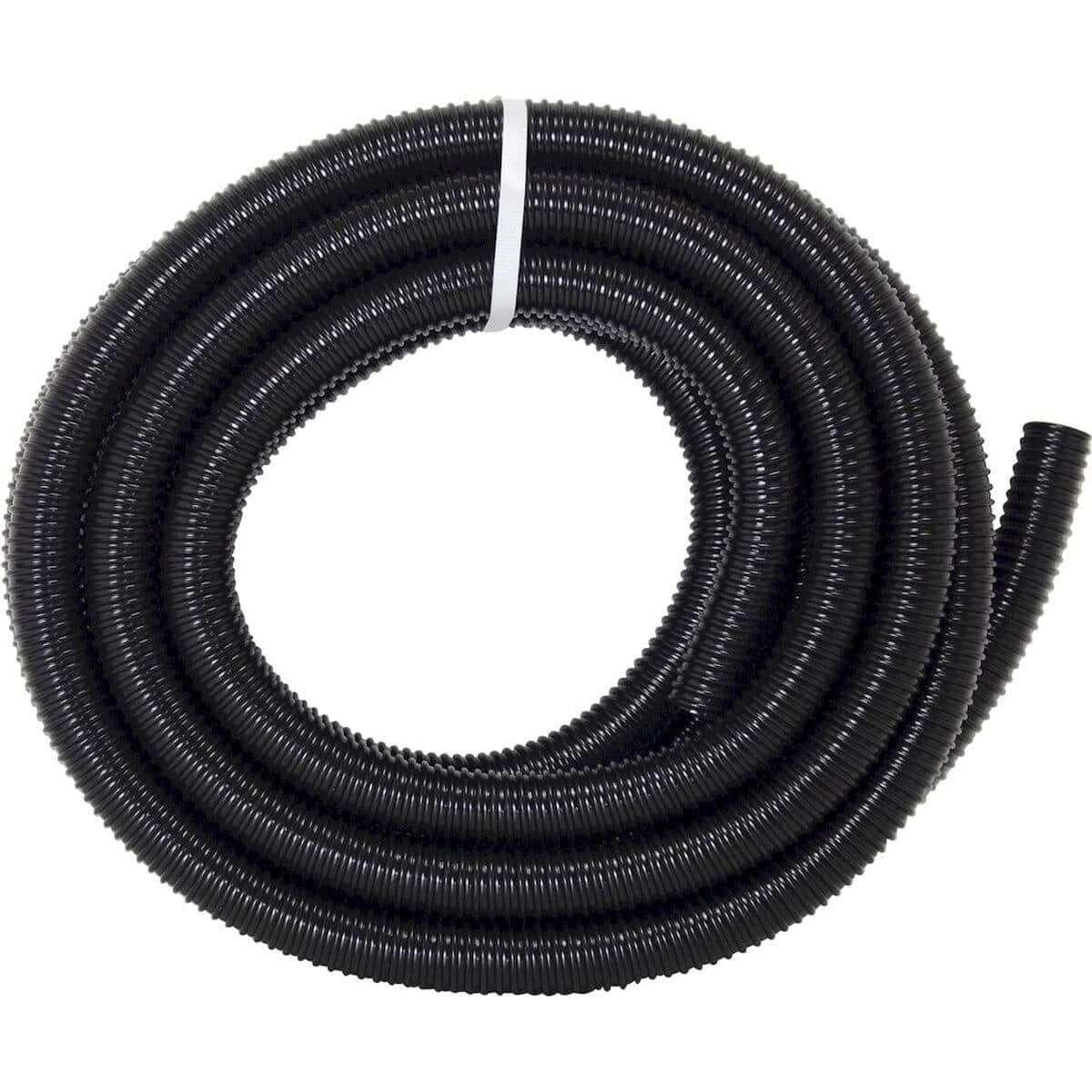 Schwarzer flexibler Poolschlauch für Wasserzirkulation und Filtration.