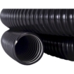 Schwarzes flexibles Poolrohr mit Rippen für Poolanlagen.