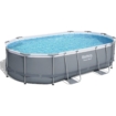 Bestway Power Steel ovaler Pool - 488 x 305 x 107 cm - mit Filterpumpe und Zubehör