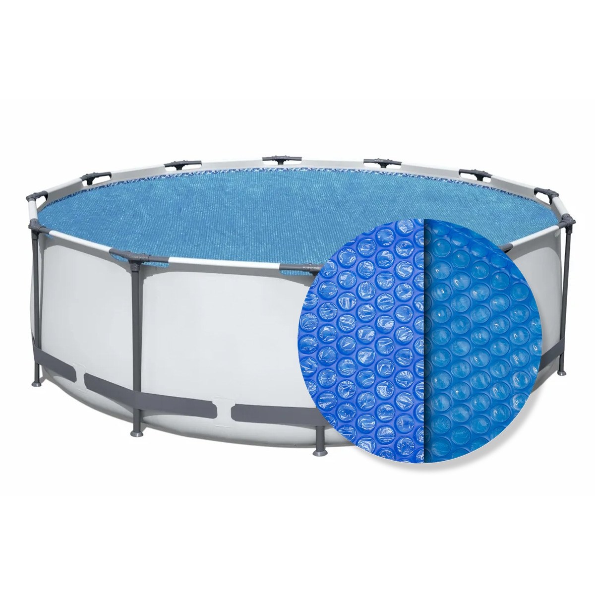 Bestway Solarabdeckung rund - 366 cm (Abdeckungsgröße 356) - Blau