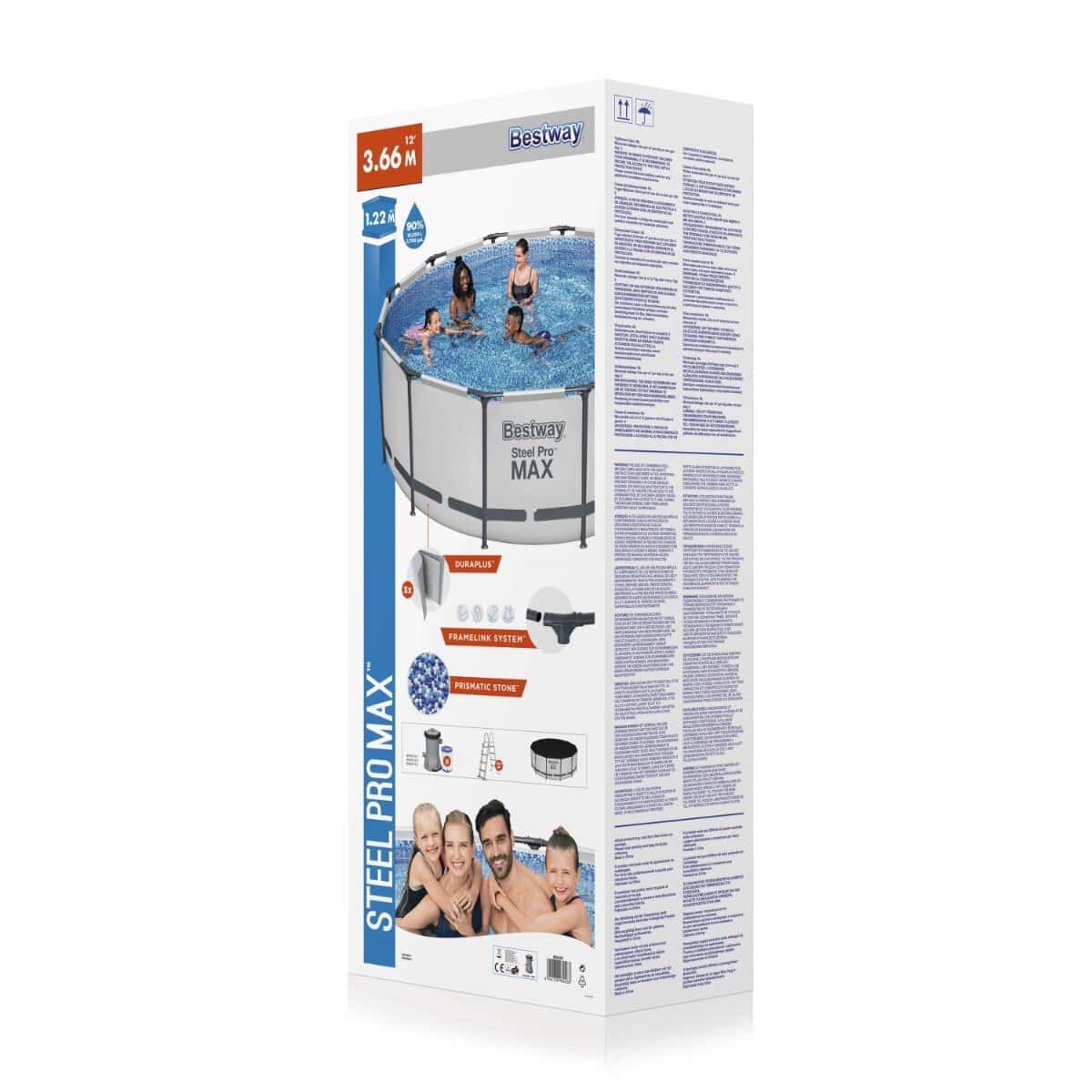 Bestway Steel Pro MAX aufblasbarer Pool mit Zubehör.
