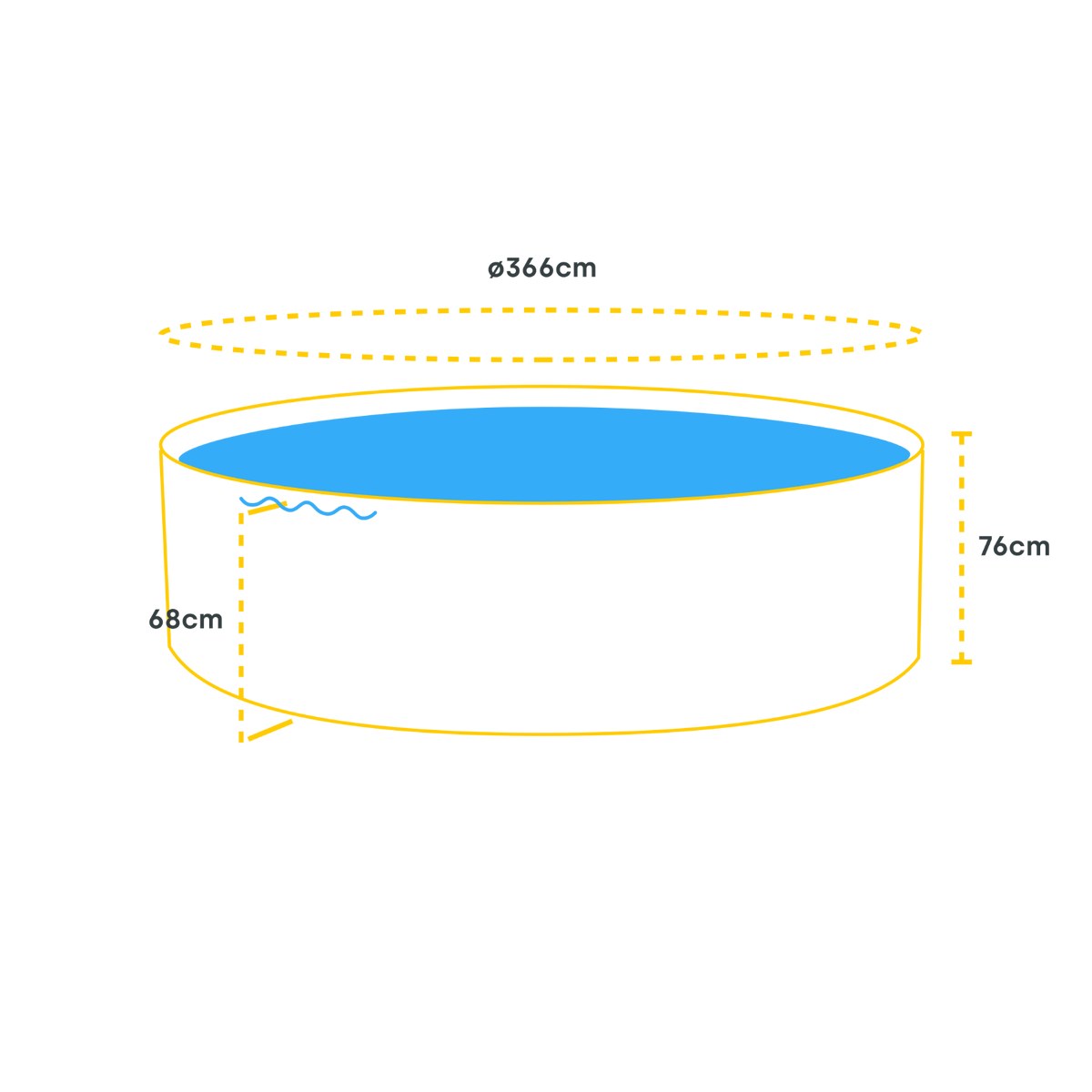 Bestway Steel Pro MAX Pool - 366 x 76 cm - mit Filterpumpe