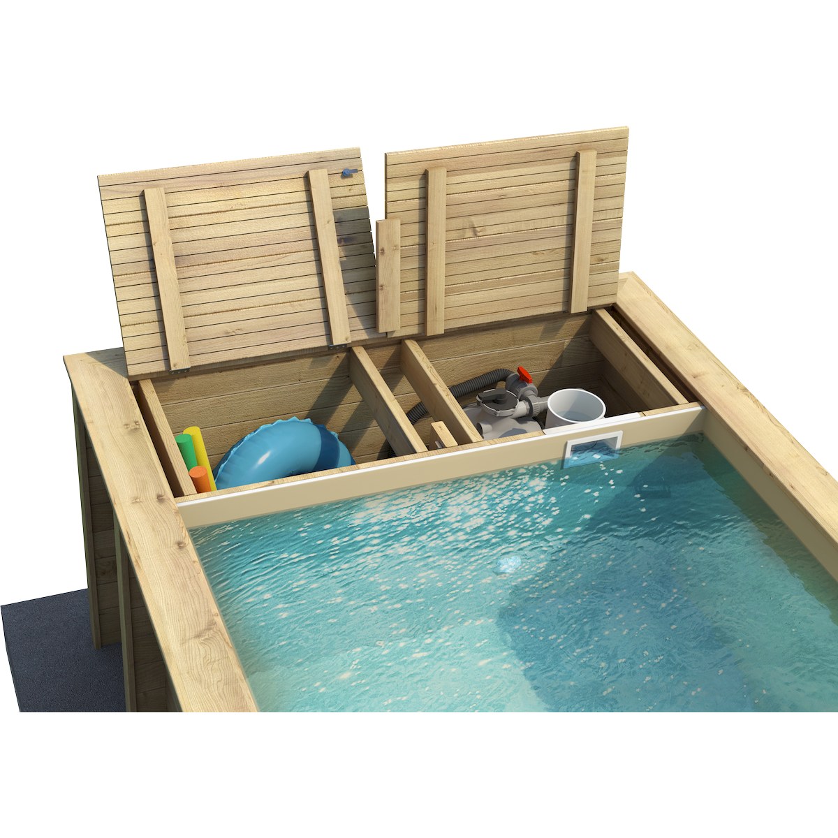 BWT Pool'n Box 6.20 x 2.50 x 1.33 m Stadtpool - mit Sandfilterpumpe