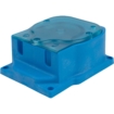 Blauer Poolfilter für Wasseraufbereitung und Poolpflege.