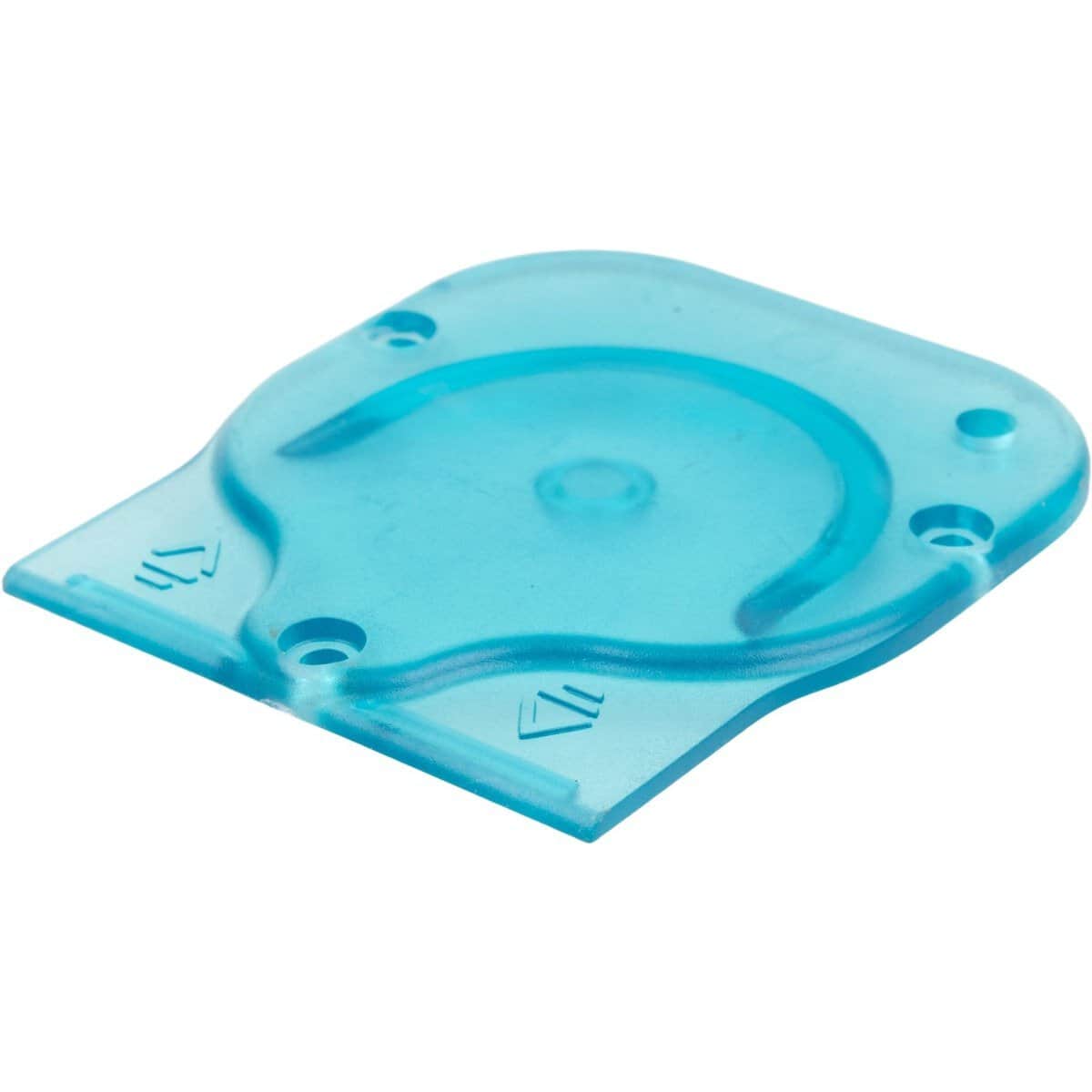 Transparenter blauer Poolfilter für Wasseraufbereitung und Poolpflege.