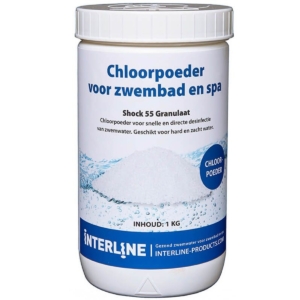 Chlorpulver für Pool und Spa, 1 kg, schnell wirkend und effektiv.