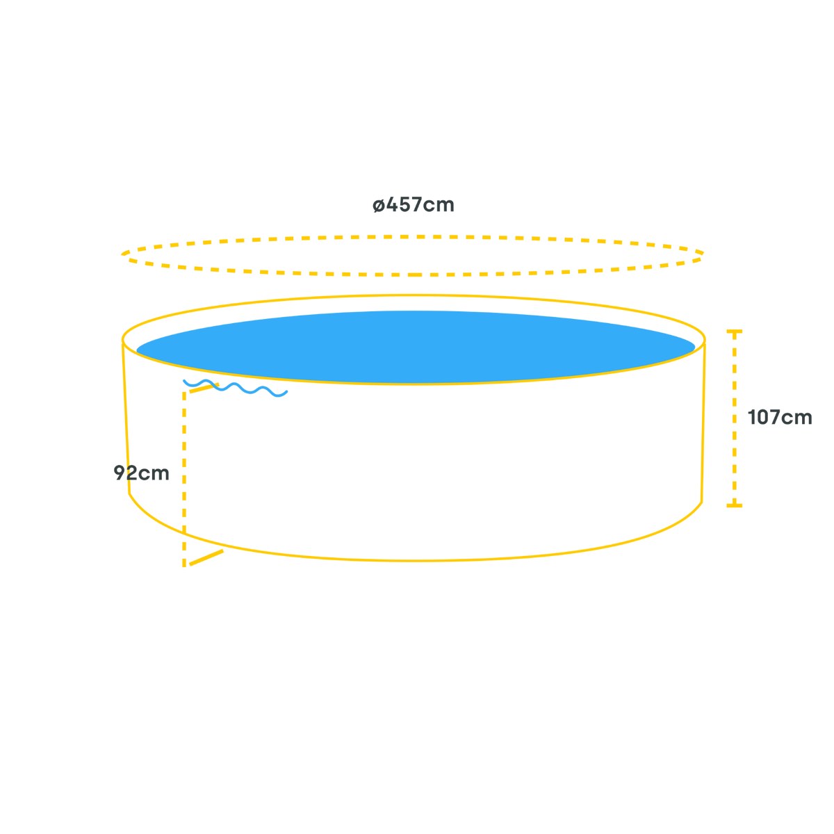 Intex Prism Frame Pool - 457 x 107 cm - mit Filterpumpe und Zubehör