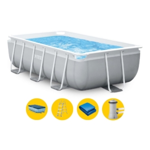 Intex Prism Frame Pool - 488 x 244 x 107 cm - mit Filterpumpe und Zubehör